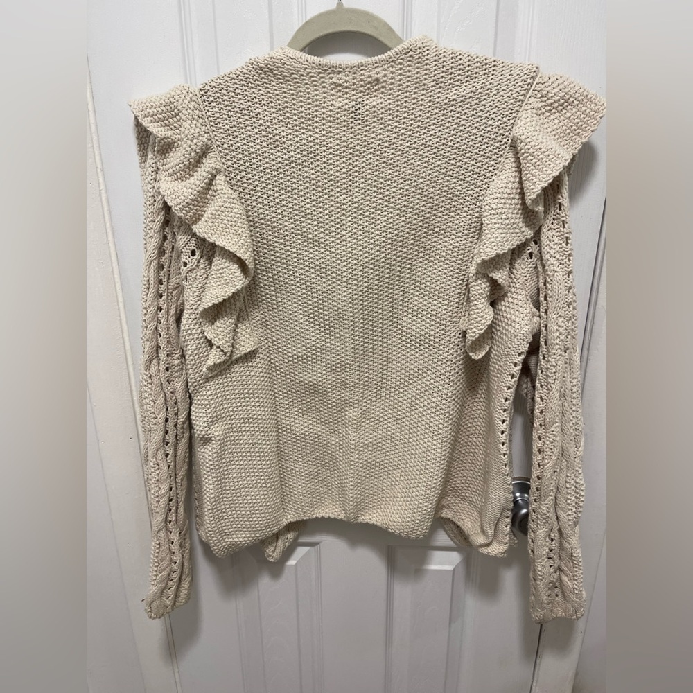 Universal Thread Cream Cardigan with Ruffle Accents - Picture 6 of 6